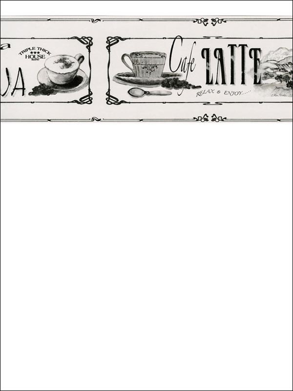 Coffee Border KV79530 by Norwall Wallpaper for sale at Wallpapers To Go