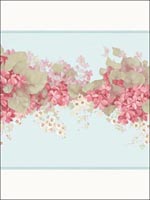 Floral Hydrangea Border PP79470DC by Norwall Wallpaper for sale at Wallpapers To Go