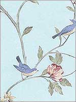 Birds Branches Wallpaper HM26329 by Norwall Wallpaper for sale at Wallpapers To Go