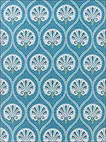 Kimberly Teal Fabric F985020 by Thibaut Fabrics for sale at Wallpapers To Go