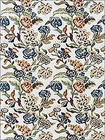 Navesink Cream on Navy Fabric F985033 by Thibaut Fabrics for sale at Wallpapers To Go