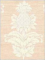Pineapple Grove Pink Damask Wallpaper PS40701 by Kenneth James Wallpaper for sale at Wallpapers To Go