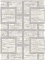 Metallic Geometric Trellis Stringcloth Textured Wallpaper OY33100 by Paper and Ink Wallpaper for sale at Wallpapers To Go