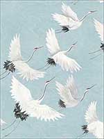 Windsong Blue Crane Wallpaper 276424300 by A Street Prints Wallpaper for sale at Wallpapers To Go