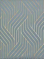 Ebb And Flow Blue Gold Wallpaper NW3520 by Antonina Vella Wallpaper for sale at Wallpapers To Go