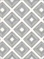 Diamond Sketch Black on White Wallpaper ME1579 by York Wallpaper for sale at Wallpapers To Go