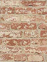 Stuccoed Red Brick Peel and Stick Wallpaper RMK9035WP by York Wallpaper for sale at Wallpapers To Go