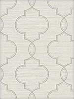 Malo Light Grey Sisal Ogee Wallpaper 2765BW40508 by Kenneth James Wallpaper for sale at Wallpapers To Go