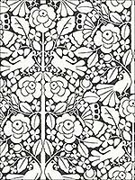 Fairy Tales Black Wallpaper MK1167 by Magnolia Home Wallpaper for sale at Wallpapers To Go