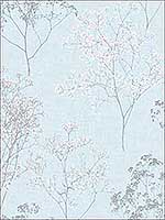 Queen Annes Lace Blue Sky Light Blue Grey Wallpaper FH37510 by Patton Norwall Wallpaper for sale at Wallpapers To Go