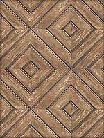 Wood Tile Brown Walnut Wallpaper FH37512 by Patton Norwall Wallpaper for sale at Wallpapers To Go