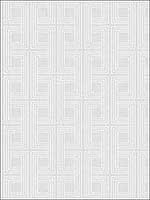 Interlocking Squares Metallic Pearl and Off White Wallpaper AW71610 by Collins and Company Wallpaper for sale at Wallpapers To Go