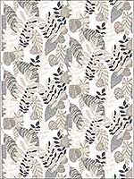 Tropicana Leaves Charcoal Stone Daydream Gray Fabric RY32008F by Seabrook Wallpaper for sale at Wallpapers To Go