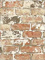 Weathered Red Brick Wallpaper NW32301 by NextWall Wallpaper for sale at Wallpapers To Go