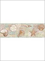 Quinten Brown Shells Border 312046051B by Chesapeake Wallpaper for sale at Wallpapers To Go