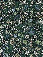 Wildwood Hunter Green Wallpaper RI5156 by Rifle Paper Co Wallpaper for sale at Wallpapers To Go