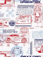 Disney Pixar Cars Schematic Red Wallpaper DI0915 by York Wallpaper for sale at Wallpapers To Go