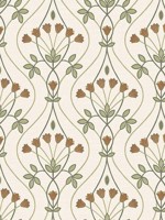 Dard Green Tulip Ogee Wallpaper 297026146 by A Street Prints Wallpaper for sale at Wallpapers To Go