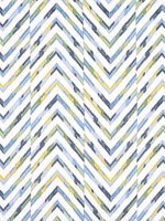 Hamilton Embroidery Blue and Yellow Fabric W714345 by Thibaut Fabrics for sale at Wallpapers To Go