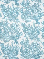 Marine Coral Spa Blue Fabric F910122 by Thibaut Fabrics for sale at Wallpapers To Go