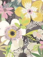 Janis Mustard Floral Riot Wallpaper CEP50102W by OhPopsi Wallpaper for sale at Wallpapers To Go