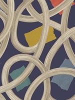 Calix Indigo Twisted Geo Wallpaper CEP50129W by OhPopsi Wallpaper for sale at Wallpapers To Go