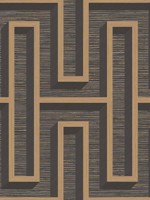 Henley Black Geometric Grasscloth Wallpaper WTG-246084 by Advantage Wallpaper for sale at Wallpapers To Go