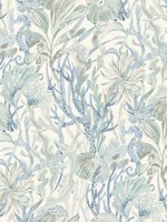 Kelp Garden Light Blue Tropical Reef Wallpaper WTG-254613 by Chesapeake Wallpaper for sale at Wallpapers To Go