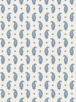 Maia Linen French Blue Fabric WTG-255576 by Seabrook Wallpaper for sale at Wallpapers To Go