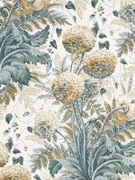 Dahlia Soft Gold on Cream Fabric WTG-256293 by Anna French Fabrics for sale at Wallpapers To Go