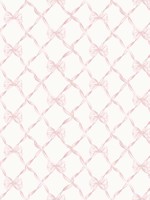 Baby Bow Faded Primrose Ribbon Trellis Wallpaper WTG-257418 by A Street Prints Wallpaper for sale at Wallpapers To Go