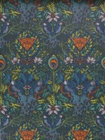 Amazon Navy Wallpaper WTG-259423 by Clarke and Clarke Wallpaper for sale at Wallpapers To Go