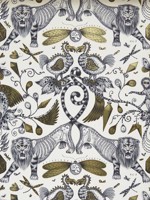 Extinct Gold Wallpaper WTG-259431 by Clarke and Clarke Wallpaper for sale at Wallpapers To Go