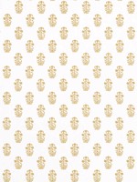 Corwin Gold on White Fabric WTG-260400 by Thibaut Fabrics for sale at Wallpapers To Go