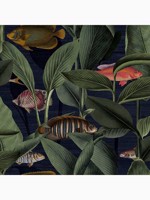 Aquarium Deep Sea Navy Blue and Green Tropical Wallpaper WTG-262791 by Graham and Brown Wallpaper for sale at Wallpapers To Go