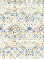 Strawberry Thief Linen Wallpaper WTG-263121 by Clarke and Clarke Wallpaper for sale at Wallpapers To Go