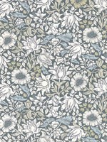 Mallow Slate Wallpaper WTG-263130 by Clarke and Clarke Wallpaper for sale at Wallpapers To Go