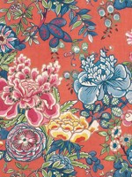Peony Garden Coral Fabric WTG-263715 by Thibaut Fabrics for sale at Wallpapers To Go