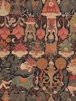 Yama Dharmaraja Red Brown Green Wallpaper WTG-265005 by Mind the Gap Wallpaper for sale at Wallpapers To Go