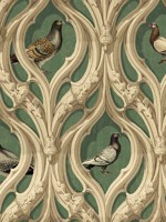 Manors Walls Green Taupe Wallpaper WTG-265027 by Mind the Gap Wallpaper for sale at Wallpapers To Go