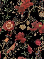 Transsilvaniae Florilegium Dark Green Red Black Wallpaper WTG-265169 by Mind the Gap Wallpaper for sale at Wallpapers To Go