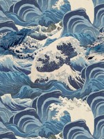 Sea Waves Light Blue Wallpaper WTG-265244 by Mind the Gap Wallpaper for sale at Wallpapers To Go
