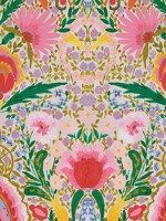 Susie Q Pink Red Taupe Green Blue Wallpaper WTG-265477 by Mind the Gap Wallpaper for sale at Wallpapers To Go