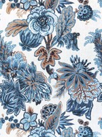 Floral Gala Navy and White Fabric WTG-265574 by Thibaut Fabrics for sale at Wallpapers To Go
