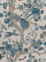 Coromandel Slate Blue Fabric WTG-265587 by Thibaut Fabrics for sale at Wallpapers To Go