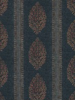 Chappana Navy and Red Fabric WTG-265599 by Thibaut Fabrics for sale at Wallpapers To Go