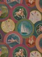 Sporting Life Plum Wallpaper WTG-267026 by Mulberry Home Wallpaper for sale at Wallpapers To Go