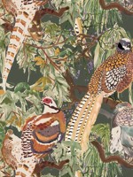 Game Birds Forest Wallpaper WTG-267055 by Mulberry Home Wallpaper for sale at Wallpapers To Go
