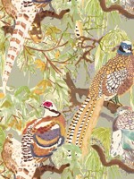 Game Birds Multi Wallpaper WTG-267057 by Mulberry Home Wallpaper for sale at Wallpapers To Go
