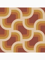 Retro Geo Clay and Turmeric Peel and Stick Wallpaper WTG-268378 by Graham and Brown Wallpaper for sale at Wallpapers To Go